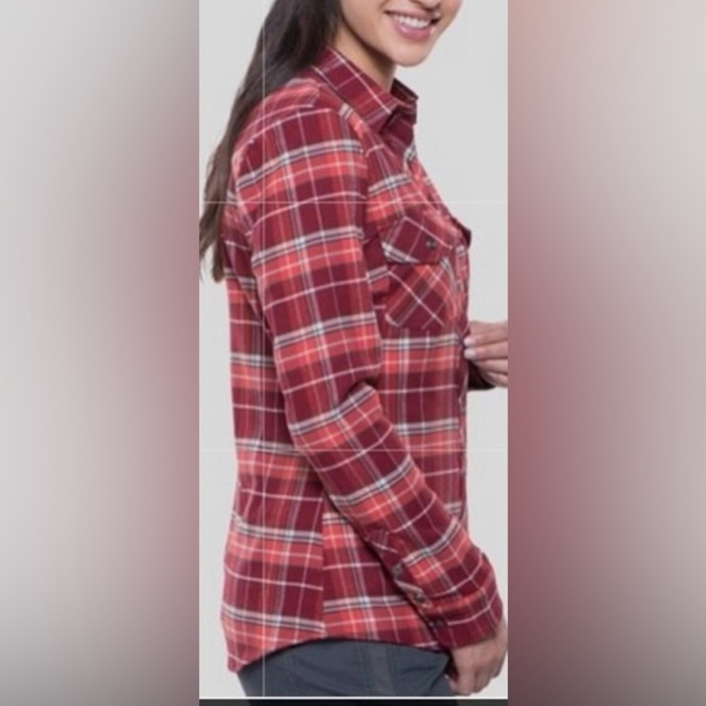 Kuhlā Alina Plaid Button Down Ladies Size L